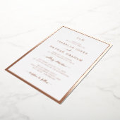Invitation En Aluminium Mariage or Rose monogramme (Rotation)