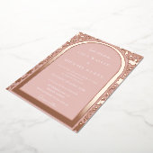Invitation En Aluminium Mariage or Rose prestigieux (Solid) (Rotation)