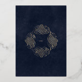 Invitation En Aluminium Mariage ornemental Gold Deco (Verso)