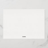 Invitation En Aluminium Mariage photo à cadre brossé classique Gold Date d (Verso)