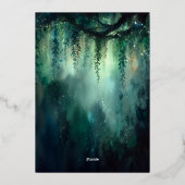 Invitation En Aluminium Mariage photo Boho Arch Enchanted Forest Greenery (Verso)