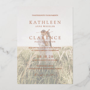 Invitation En Aluminium Mariage photo classique simple et minimal