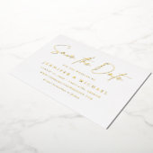 Invitation En Aluminium Mariage photo de script décontracté Enregistrer la (Rotation)