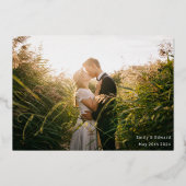 Invitation En Aluminium Mariage photo Gold Foil (Recto)