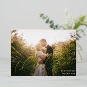 Invitation En Aluminium Mariage photo Gold Foil (Debout devant)