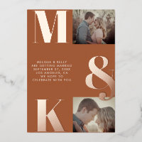 Mariage photo minimaliste moderne Gras Monogramme