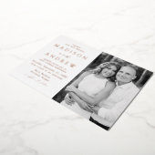 Invitation En Aluminium Mariage photo moderne Elegance (Rotation)