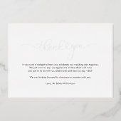Invitation En Aluminium Mariage photo moderne manuscrit Rose or (Verso)