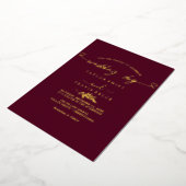 Invitation En Aluminium Mariage photo noir de script Gold moderne (Rotation)