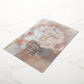 Invitation En Aluminium Mariage photo rose Gold Foil Elegance 2 (Rotation)