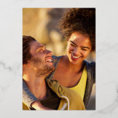 Invitation En Aluminium Mariage photo signature Script (Verso)