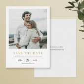 Invitation En Aluminium Mariage photo simple et élégant Enregistrer la dat