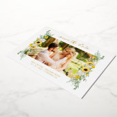 Invitation En Aluminium Mariage Photo Sunflowers Garland Chic Spring (Rotation)
