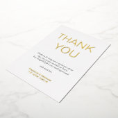 Invitation En Aluminium Mariage photo texte simple Merci réel (Rotation)