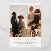 Invitation En Aluminium Mariage photo tout en un QR Code 3 (Recto)