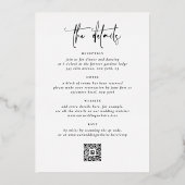 Invitation En Aluminium Mariage photo tout en un QR Code 3 (Verso)