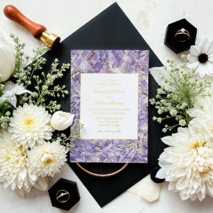 Invitation En Aluminium Mariage Pierre précieuse Spinelle Euphorie Violett