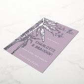 Invitation En Aluminium Mariage Plage de palmiers d'argent (Rotation)