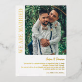 Invitation En Aluminium Mariage Privé Cérémonie Intime Photo Élégante (Recto)