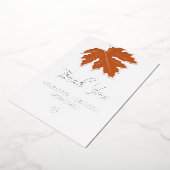 Invitation En Aluminium Mariage Remerciement Feuille d'érable Automne Oran (Rotation)