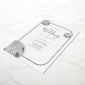 Invitation En Aluminium Mariage rétro Disco (Rotation)