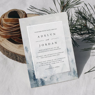 Invitation En Aluminium Mariage Rêverie d'Hiver