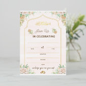 Invitation En Aluminium Mariage romantique, Réception de mariage Invitatio (Debout devant)