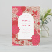 Invitation En Aluminium Mariage rose (Debout devant)