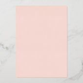 Invitation En Aluminium Mariage rose d'Eucalyptus  à la main (Verso)