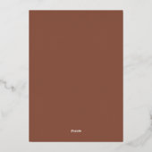 Invitation En Aluminium Mariage | Rose Gold Script (Verso)