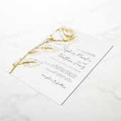Invitation En Aluminium Mariage Rose Real Gold Foil (Rotation)