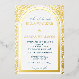 Invitation En Aluminium Mariage Royal à l'Arche Dorée (Plein)