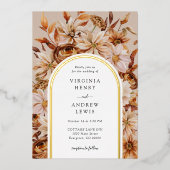 Invitation En Aluminium Mariage rustique d'automne (Recto)