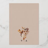 Invitation En Aluminium Mariage rustique d'automne (Verso)