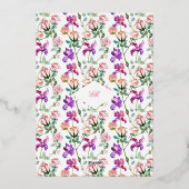 Invitation En Aluminium Mariage rustique Wild Elegance (Verso)