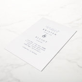 Invitation En Aluminium Mariage simple à huile d'argent (Rotation)