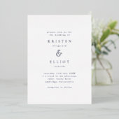 Invitation En Aluminium Mariage simple à huile d'argent (Debout devant)