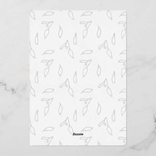 Invitation En Aluminium Mariage simple de couronne de monogramme (Verso)