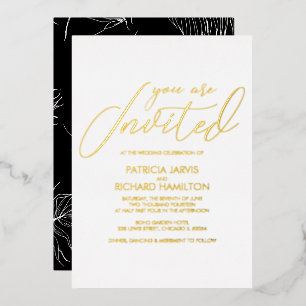 Invitation En Aluminium Mariage Simple Élégant Sophistiqué
