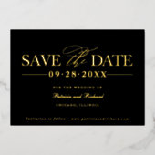 Invitation En Aluminium Mariage Simple Et Design Enregistrer La Date (Recto)