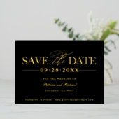Invitation En Aluminium Mariage Simple Et Design Enregistrer La Date (Debout devant)