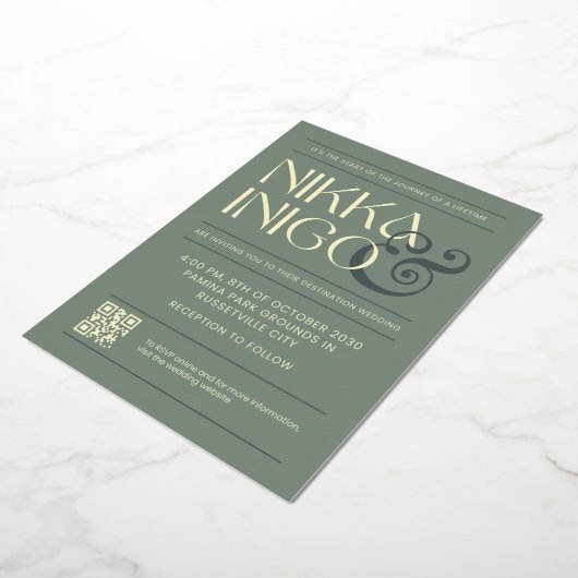 Invitation En Aluminium Mariage simple et élégant (Rotation)