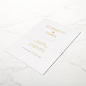 Invitation En Aluminium Mariage simple moderne élégant (Rotation)