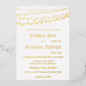 Invitation En Aluminium Mariage simple moderne Gold Galaxy (Recto)