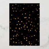 Invitation En Aluminium Mariage simple moderne Gold Galaxy (Verso)