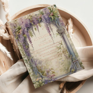 Invitation En Aluminium Mariage sous une arche romantique de glycine