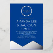 Invitation En Aluminium Mariage Sun Blue and White Mountain (Recto)