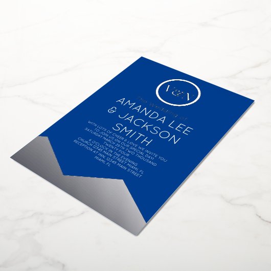 Invitation En Aluminium Mariage Sun Blue and White Mountain (Rotation)