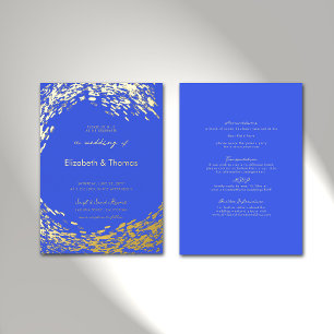 Invitation En Aluminium Mariage sur la plage élégant moderne avec une vagu