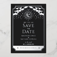 Mariage Tarot Lune Soleil Argent Noir Enregistrez